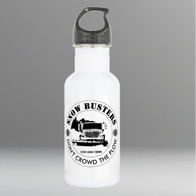 Snow Removal Business Add Your Logo Custom 532 Ml Water Bottle (Creator Uploaded)