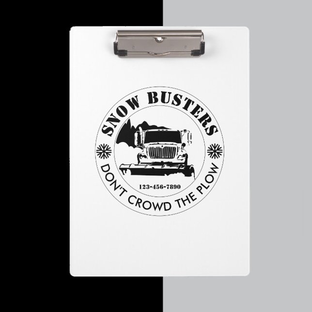 Snow Removal Business Add Your Logo Custom Clipboard (Creator Uploaded)