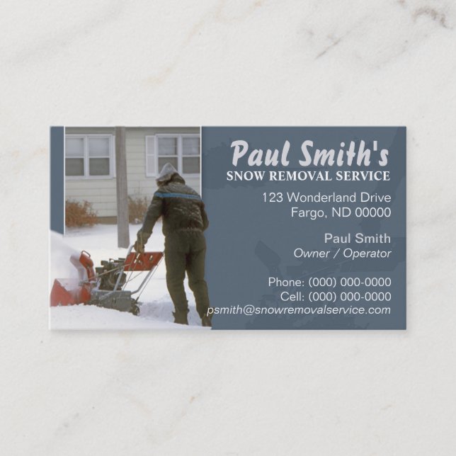 Snow Removal Business Card (Front)
