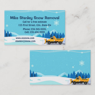 Snow Removal Custom Business Business Card