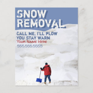 Snow Removal Customizable Flyer.Snow Plow Biz Flyer