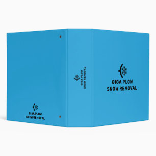 Snow Removal Plow And Snowflake Graphic Binder