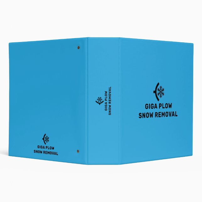 Snow Removal Plow And Snowflake Graphic Binder (Background)