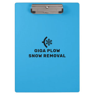 Snow Removal Plow And Snowflake Graphic Clipboard