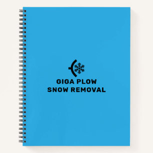 Snow Removal Plow And Snowflake Graphic Notebook