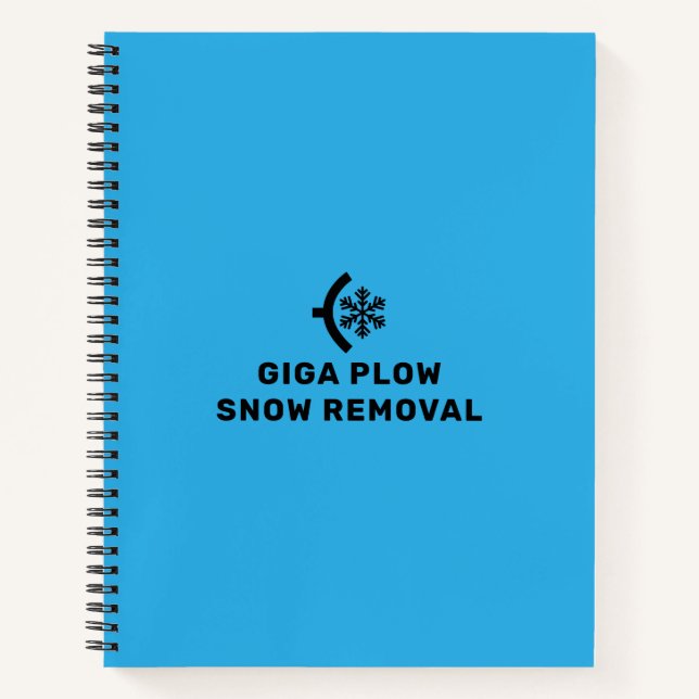 Snow Removal Plow And Snowflake Graphic Notebook (Front)