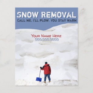 Snow Removal. Snow Plow Business. Customizable Flyer