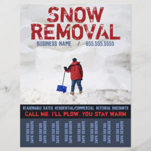 Snow Removal. Snow Plow Business.CustomTear Sheet