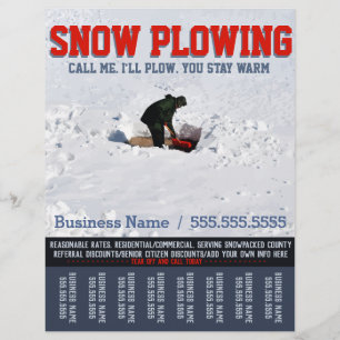 Snow Removal. Snow Plow Service.Custom Tear Sheet
