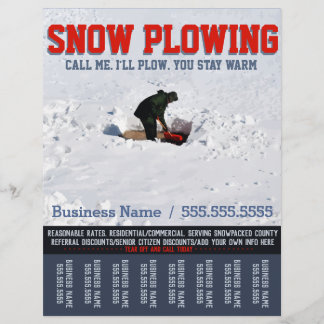 Snow Removal. Snow Plow Service.Custom Tear Sheet