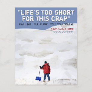 Snow Removal. Snow Plowing Business. Customizable Flyer