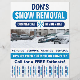 Snow Removal With Tear Off Strips Flyer
