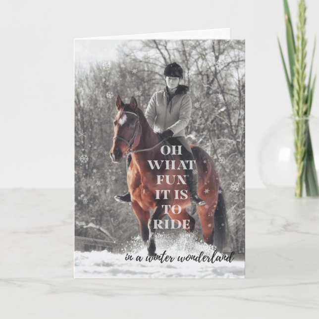 SNOW RIDE Greeting Card (Front)