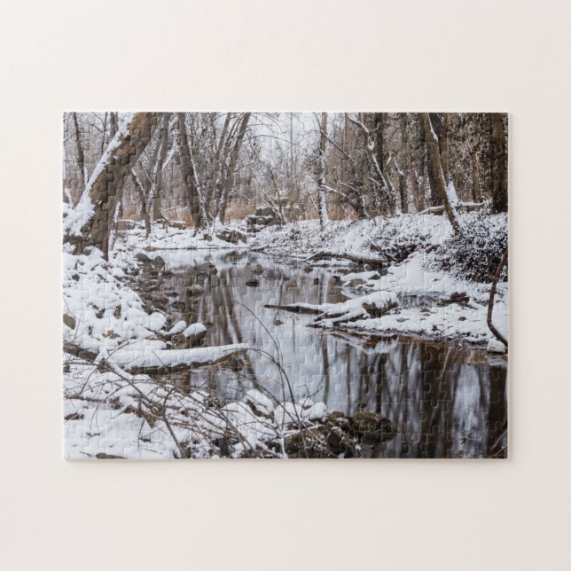 Snow Riverside Jigsaw Puzzle (Horizontal)