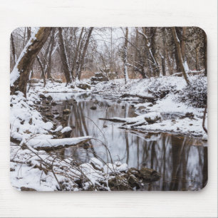 Snow Riverside Mouse Pad