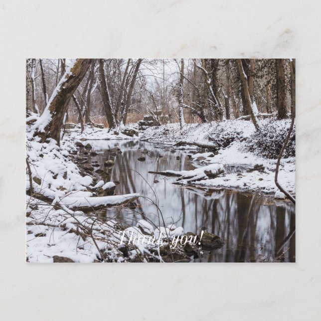 Snow Riverside Postcard (Front)