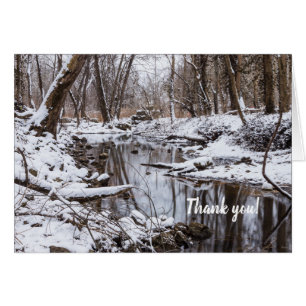 Snow Riverside Thank you Notecard
