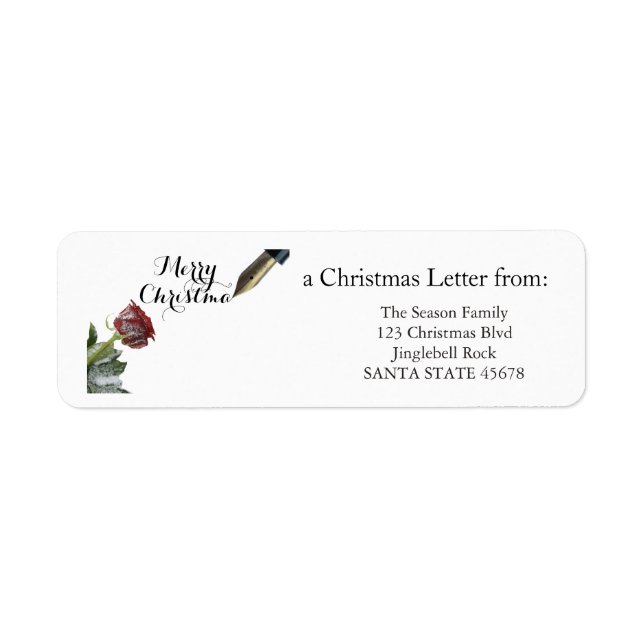 Snow rose Merry Christmas (Front)