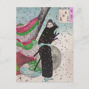 Snow samurai postcard
