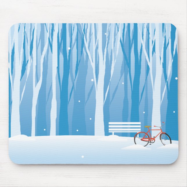 Snow Scene Mouse Pad (Front)