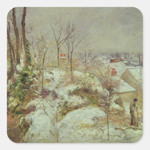 Snow Scene Square Sticker