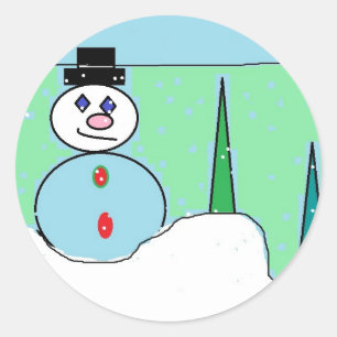 snow scene Sticker