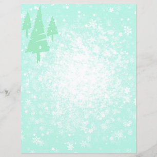 Snow Scene & Trees labels with Matching items