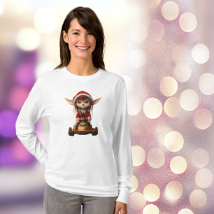 Snow Scooter Christmas Elf Women's Tee