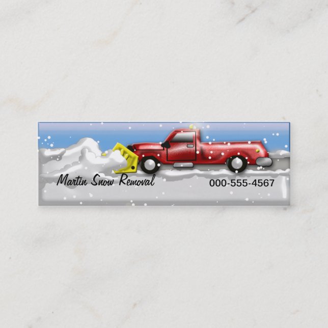 snow service mini business card (Front)