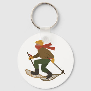 Snow Shoe Man Keychain