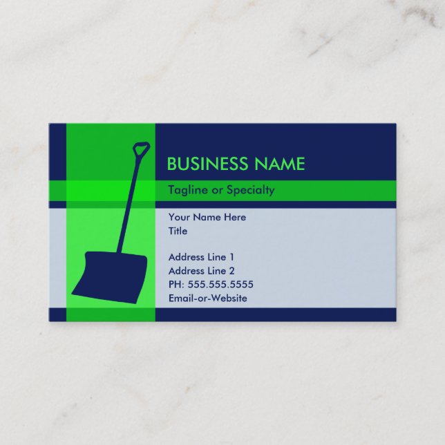 snow shovel elegance business card (Front)