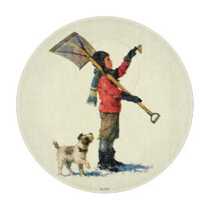 Snow Shoveler Cutting Board
