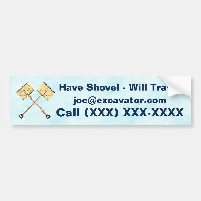 Snow Shoveling Business Bumper Sticker (Front)