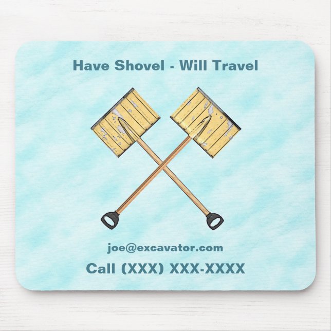 Snow Shoveling Business Mouse Pad (Front)