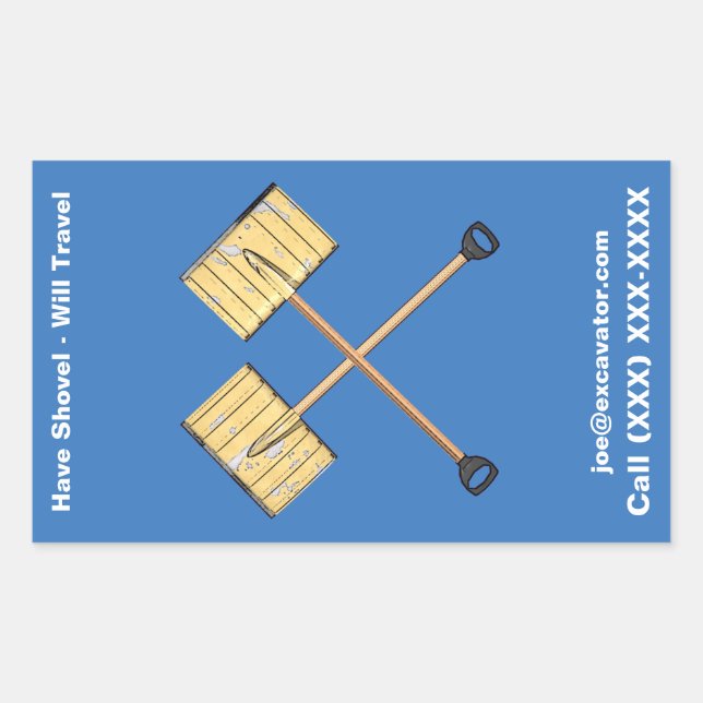 Snow Shoveling Business Sticker (Front)