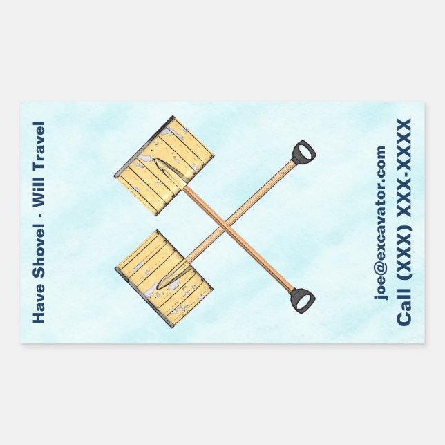 Snow Shoveling Business Sticker (Front)