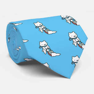 Snow shoveling cat tie