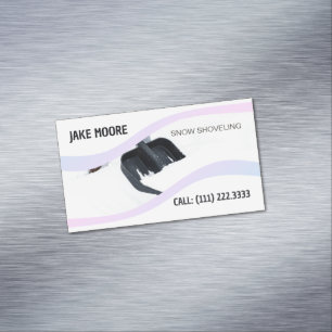 💪 Snow Shoveling Magnetic Business Card