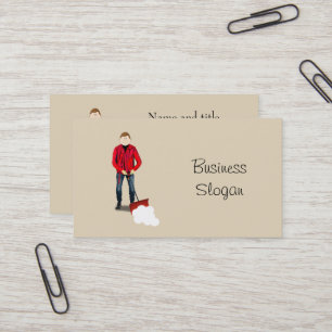 Snow Shoveling Service Business Card