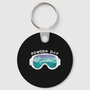 Snow Ski Powder Day Snowboarding Mountain Sport  Keychain