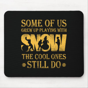 Snow Ski Stuff Retro Design For Ski Snowboarding Mouse Pad