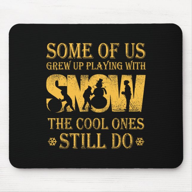 Snow Ski Stuff Retro Design For Ski Snowboarding  Mouse Pad (Front)