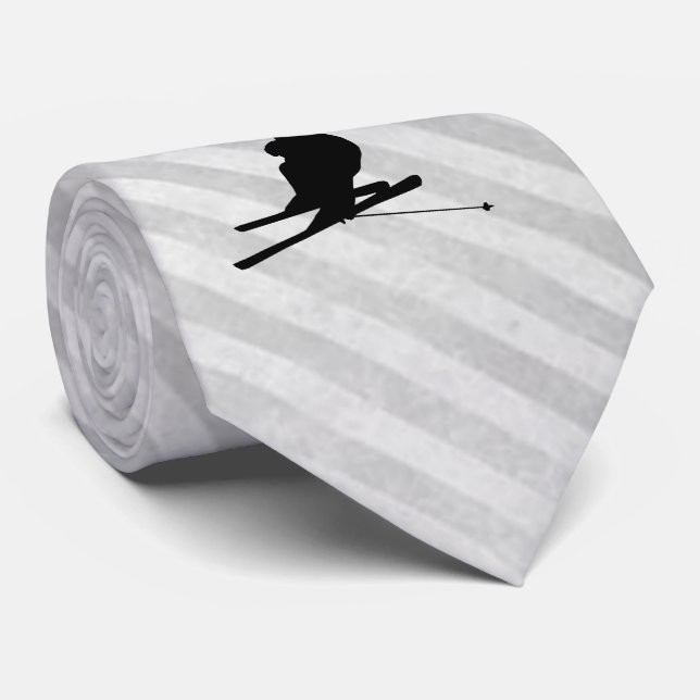 SNOW SKIER TIE (Rolled)