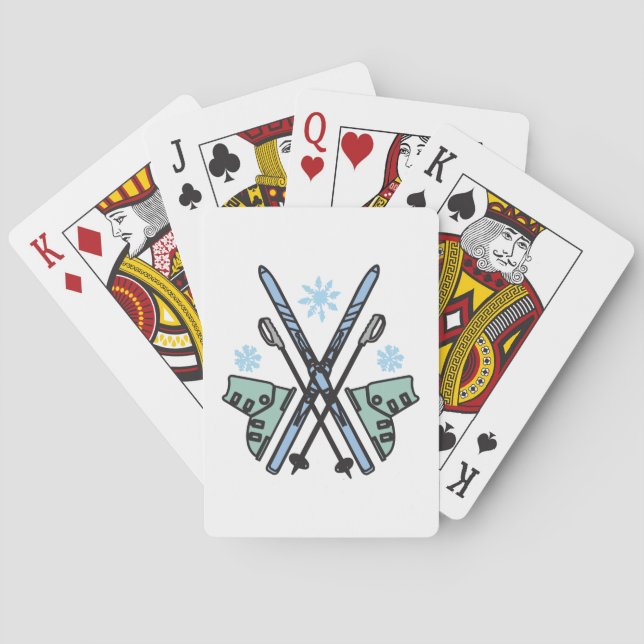 Snow Skiing Playing Cards (Back)