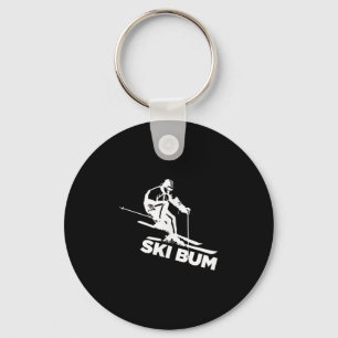 Snow Skiing - Ski Bum T Shirt  Keychain