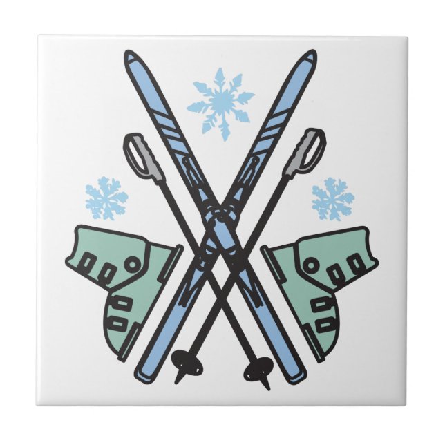 Snow Skiing Tile (Front)