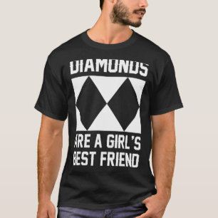 Snow Skiing Women's Diamond Girl's Best Friend Win T-Shirt