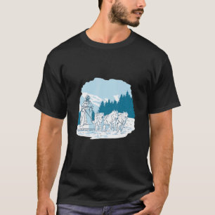 Snow sports dogs race T-Shirt
