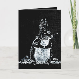 Snow Squirrel Holiday Card