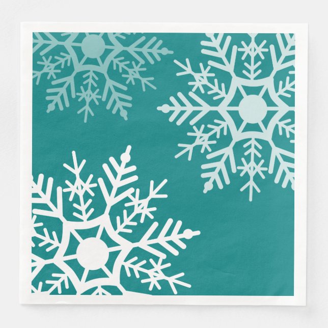 Snow Stars - Christmas - Paper Napkin (Front)